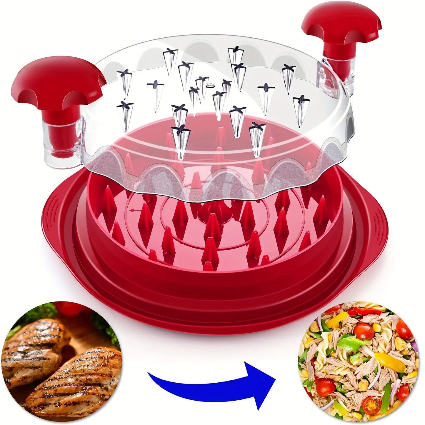 Chicken Shredder Tool, Visible Meat Shredder Twist Chopper, Chicken Grinder with Anti-Slip Strip Suitable for Beef Chicken