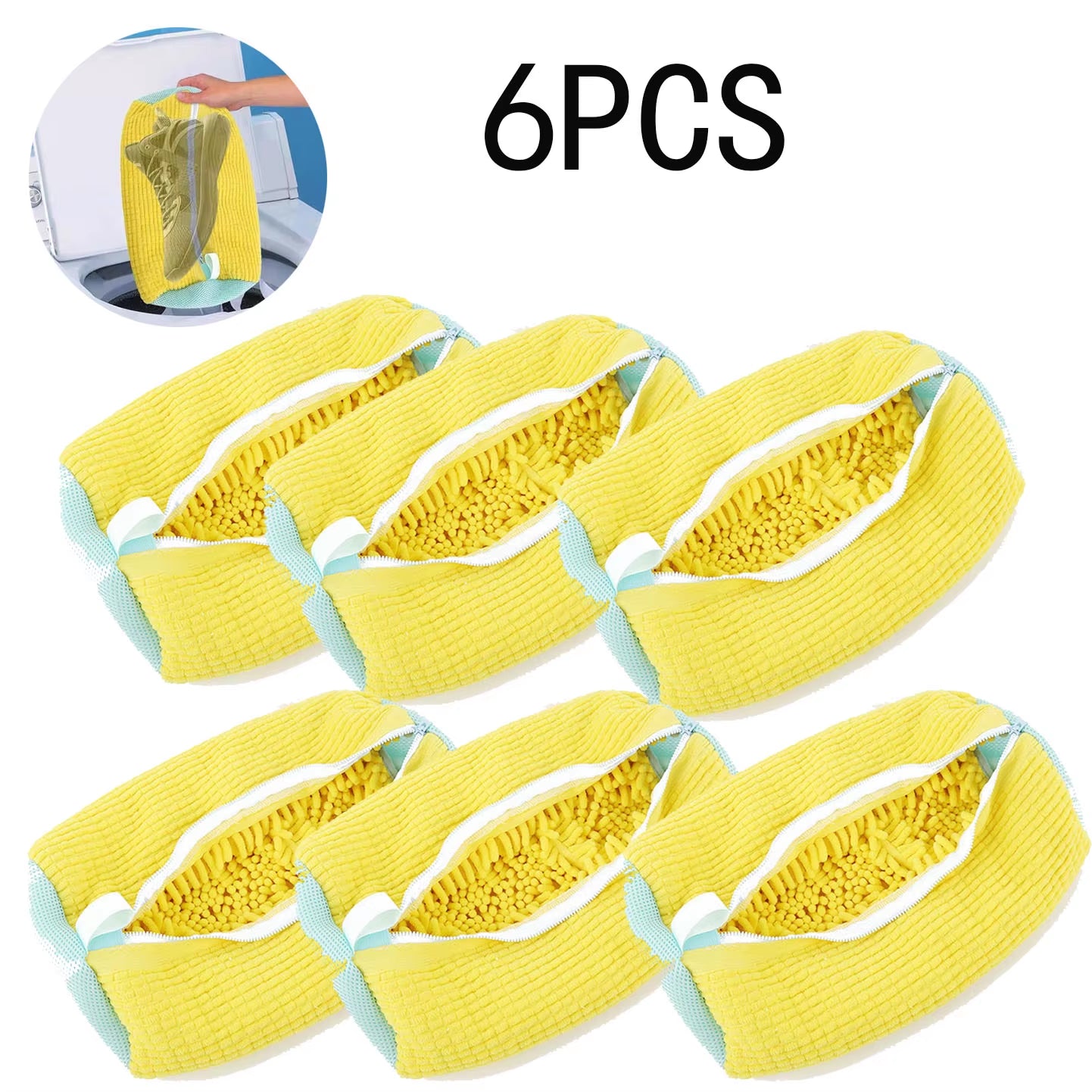 1-6PCS Washing Shoes Bag Mesh Shoes Bag Machine Travel Storage Bags Portable Anti-Deformation Protective Clothes Organizer