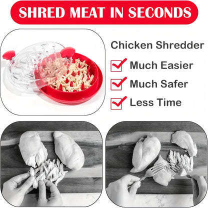 Chicken Shredder Tool, Visible Meat Shredder Twist Chopper, Chicken Grinder with Anti-Slip Strip Suitable for Beef Chicken