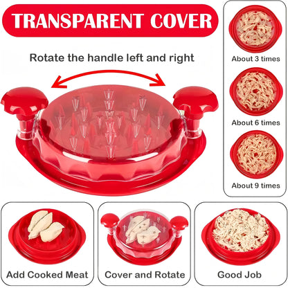 Chicken Shredder Tool, Visible Meat Shredder Twist Chopper, Chicken Grinder with Anti-Slip Strip Suitable for Beef Chicken