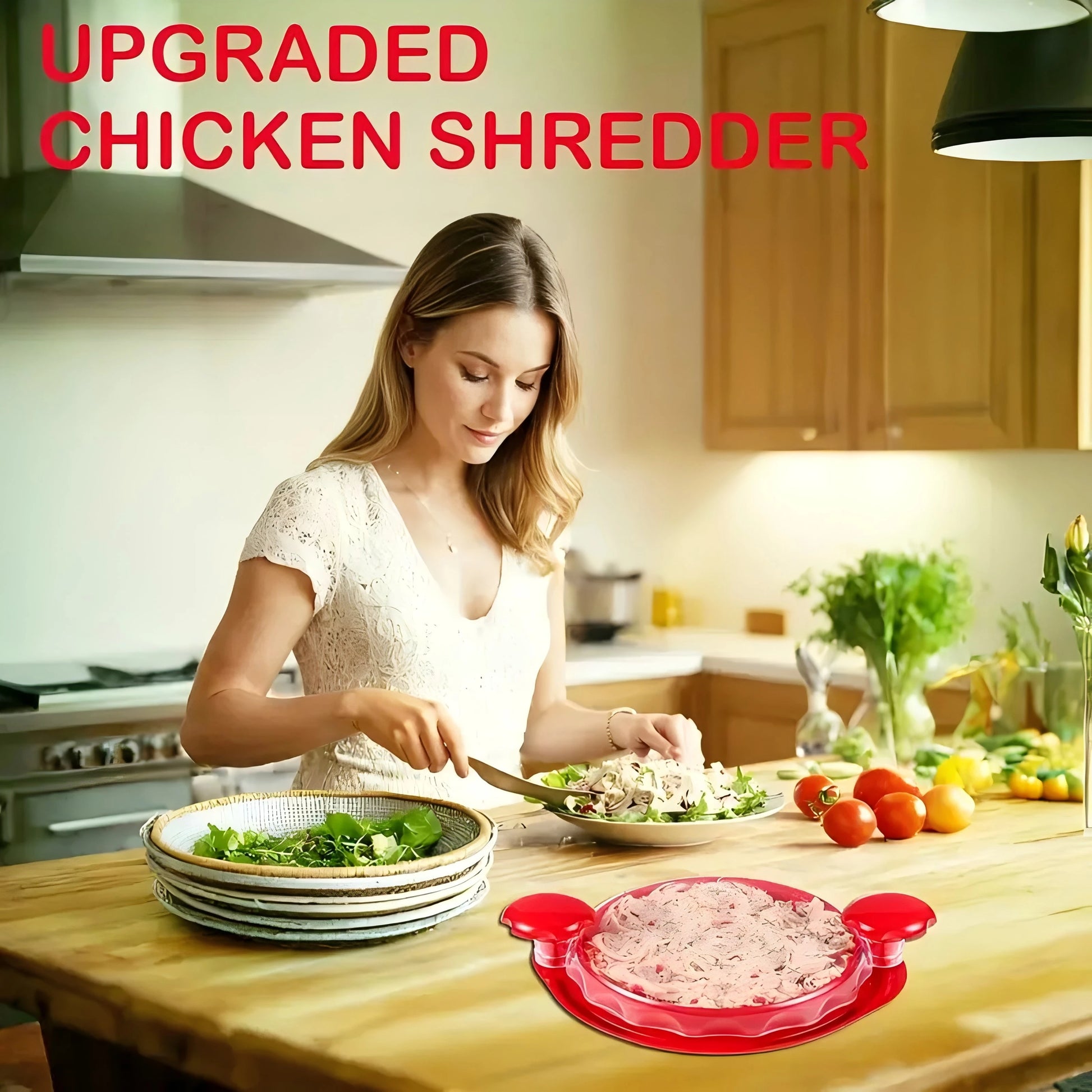 Chicken Shredder Tool, Visible Meat Shredder Twist Chopper, Chicken Grinder with Anti-Slip Strip Suitable for Beef Chicken