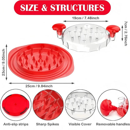 Chicken Shredder Tool, Visible Meat Shredder Twist Chopper, Chicken Grinder with Anti-Slip Strip Suitable for Beef Chicken